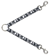 Dog Leash Splitter - Peace Dots White/Black Dog Leash Splitters Buckle-Down   