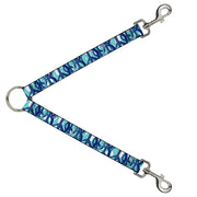Dog Leash Splitter - Peace Dots White/Blue Dog Leash Splitters Buckle-Down   