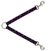Dog Leash Splitter - Plaid Black/Purple/Gray Dog Leash Splitters Buckle-Down   