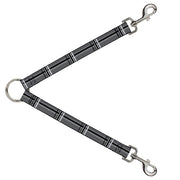 Dog Leash Splitter - Plaid Gray/Black/White Dog Leash Splitters Buckle-Down   