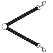 Dog Leash Splitter - Pinstripes Black/Gray Dog Leash Splitters Buckle-Down   