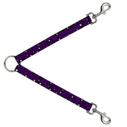 Dog Leash Splitter - Paisley Stars Black/Purple/White Dog Leash Splitters Buckle-Down   