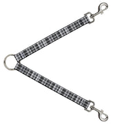 Dog Leash Splitter - Plaid Black/White Dog Leash Splitters Buckle-Down   