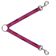 Dog Leash Splitter - Plaid Curls Pink/Black/Yellow/Blue Dog Leash Splitters Buckle-Down   