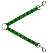 Dog Leash Splitter - Palm Trees/Rings Greens/Blacks Dog Leash Splitters Buckle-Down   