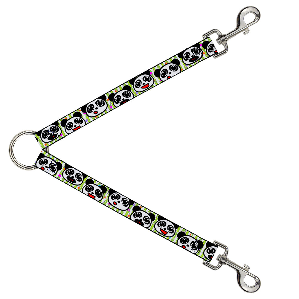 Dog Leash Splitter - Panda Bear Cartoon Bamboo Dog Leash Splitters Buckle-Down   