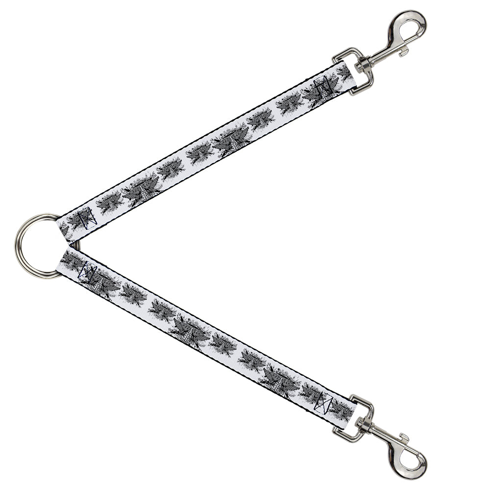 Dog Leash Splitter - Phoenix Shield White Dog Leash Splitters Buckle-Down   