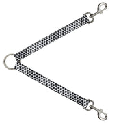 Dog Leash Splitter - Paw Print White/Black Dog Leash Splitters Buckle-Down   