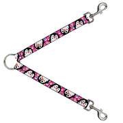 Dog Leash Splitter - Penguins w/Cupcakes Fuchsia/Purple/White Dog Leash Splitters Buckle-Down   