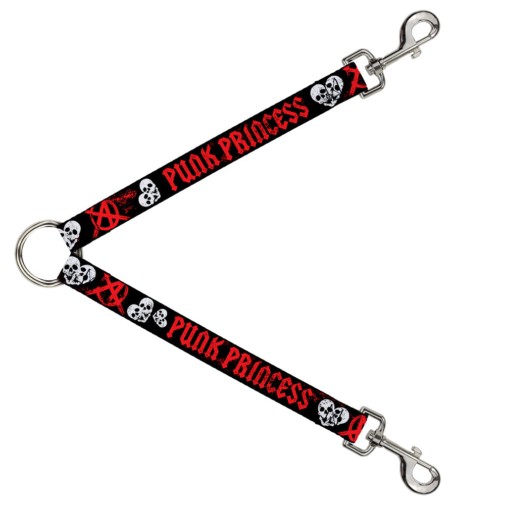 Dog Leash Splitter - Punk Princess Black/Red/White Dog Leash Splitters Buckle-Down   