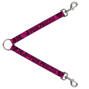 Dog Leash Splitter - Punk Princess Fuchsia/Black Dog Leash Splitters Buckle-Down   