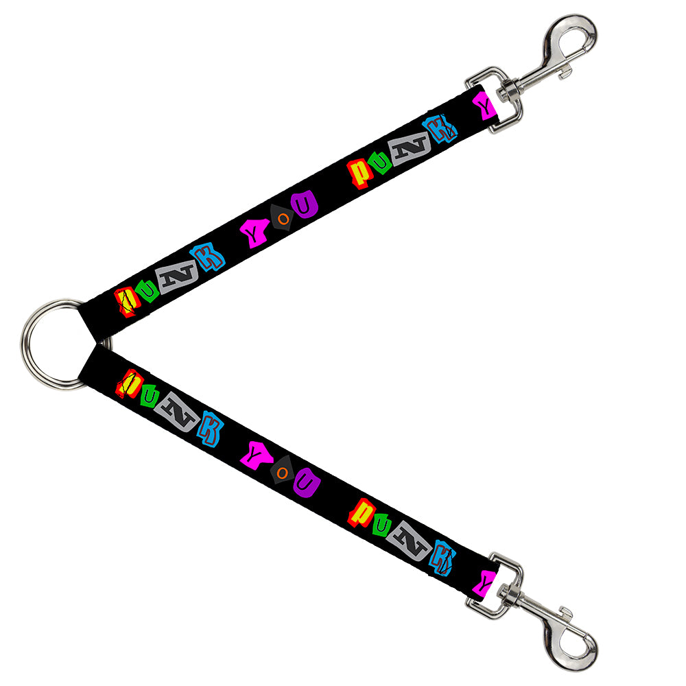 Dog Leash Splitter - Punk You Black/Full Color Dog Leash Splitters Buckle-Down   