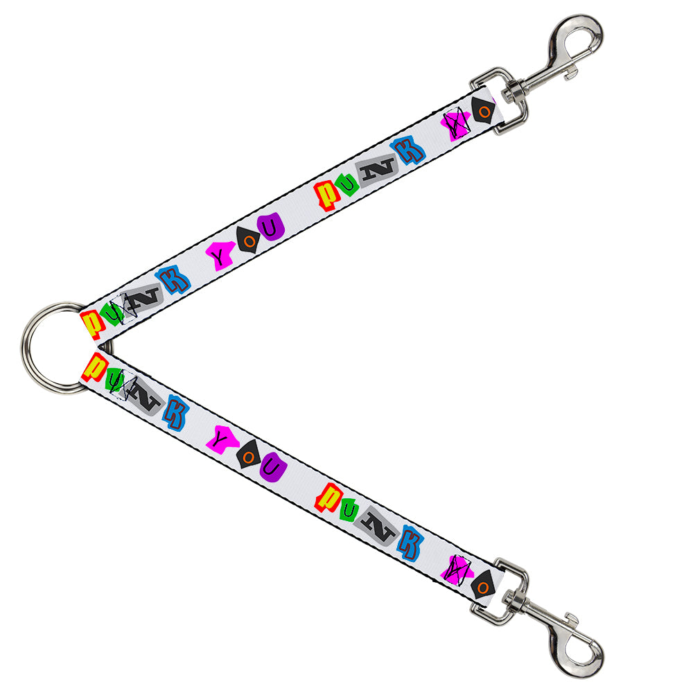 Dog Leash Splitter - Punk You White/Full Color Dog Leash Splitters Buckle-Down   