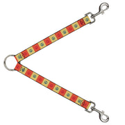 Dog Leash Splitter - Peace Blocks Red/Yellow/Blue Dog Leash Splitters Buckle-Down   