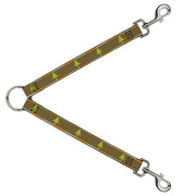 Dog Leash Splitter - Pine Trees Blocks Olive/Orange/Tan Dog Leash Splitters Buckle-Down   