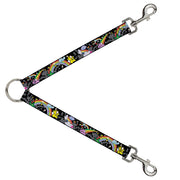Dog Leash Splitter - Rainbow Cloud Stars Black Dog Leash Splitters Buckle-Down   