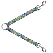 Dog Leash Splitter - Rainbow Cloud Stars Baby Blue Dog Leash Splitters Buckle-Down   