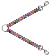 Dog Leash Splitter - Rainbow Cloud Stars Pink Dog Leash Splitters Buckle-Down   