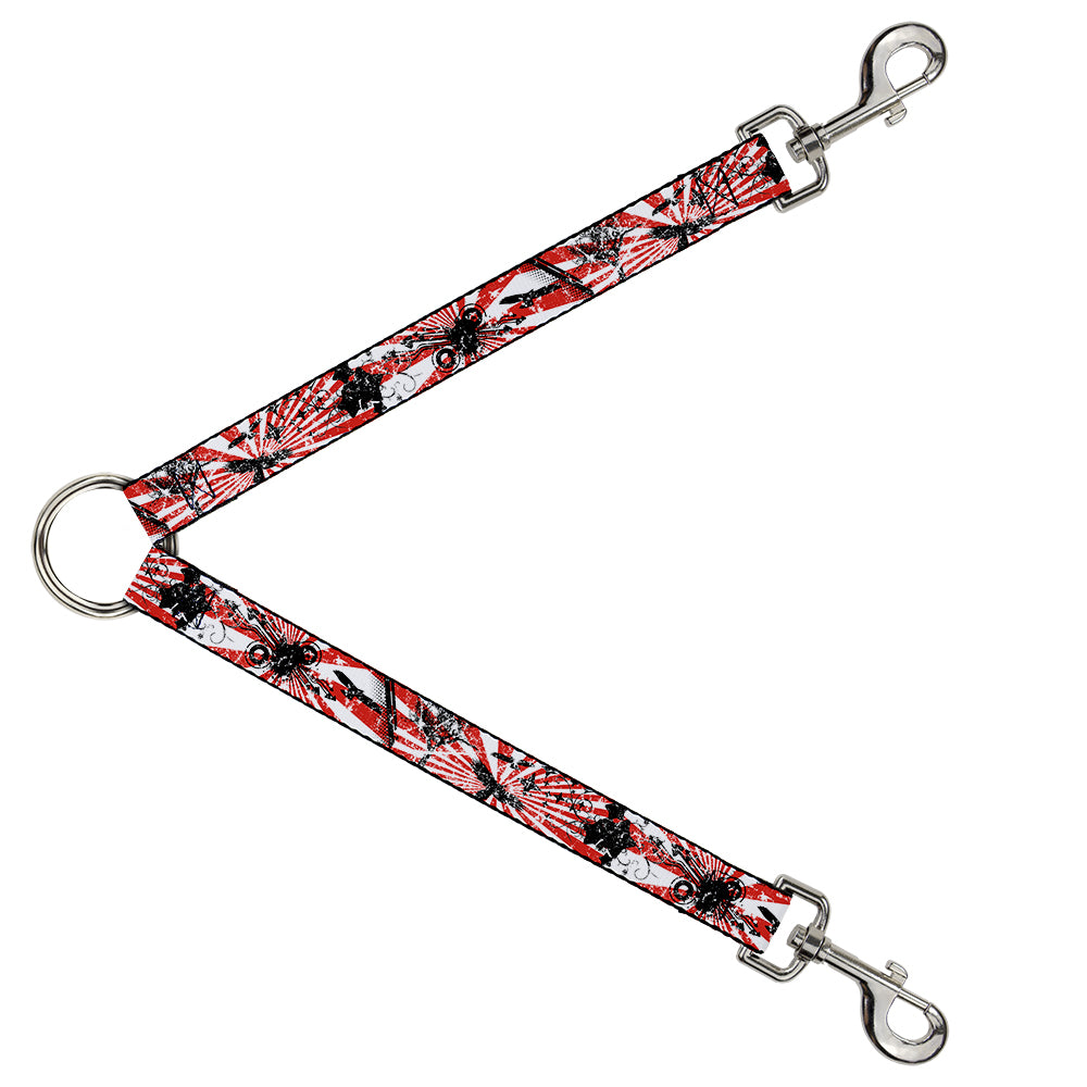 Dog Leash Splitter - Rising Sun White/Red Dog Leash Splitters Buckle-Down   