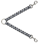 Dog Leash Splitter - Robot Heads Checkers Black/White Dog Leash Splitters Buckle-Down   
