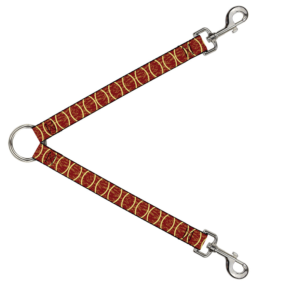Dog Leash Splitter - Rings Camo Burnt Orange/Yellow Dog Leash Splitters Buckle-Down   