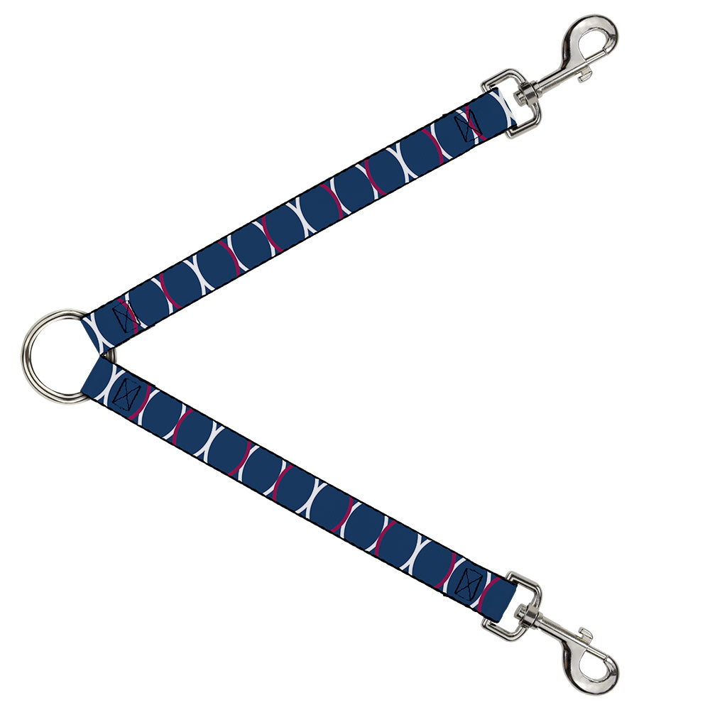 Dog Leash Splitter - Rings Turquoise/White/Fuchsia Dog Leash Splitters Buckle-Down   