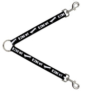 Dog Leash Splitter - RIDE ME Skateboard Black/White Dog Leash Splitters Buckle-Down   