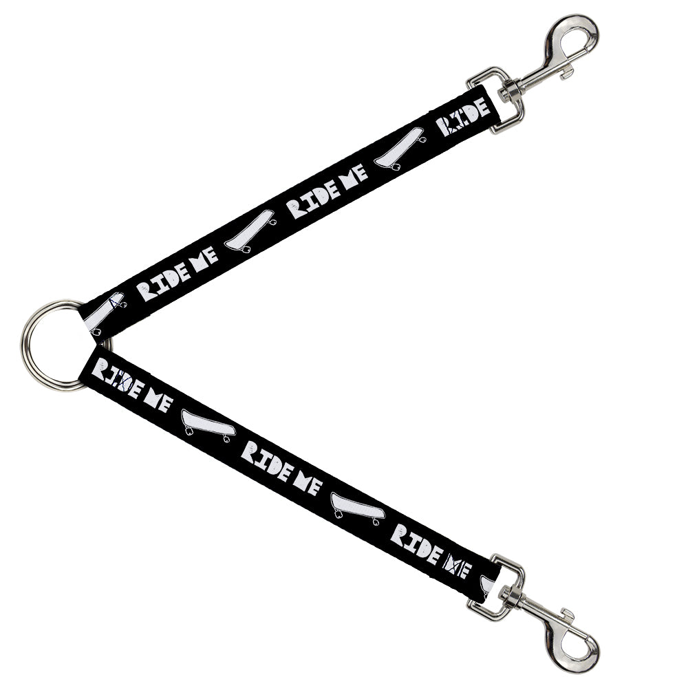 Dog Leash Splitter - RIDE ME Skateboard Black/White Dog Leash Splitters Buckle-Down   