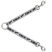 Dog Leash Splitter - RIDE ME Skateboard w/Mini Checker White/Gray/Black Dog Leash Splitters Buckle-Down   