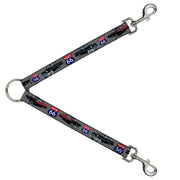 Dog Leash Splitter - Route 66 Classics Gray Dog Leash Splitters Buckle-Down   