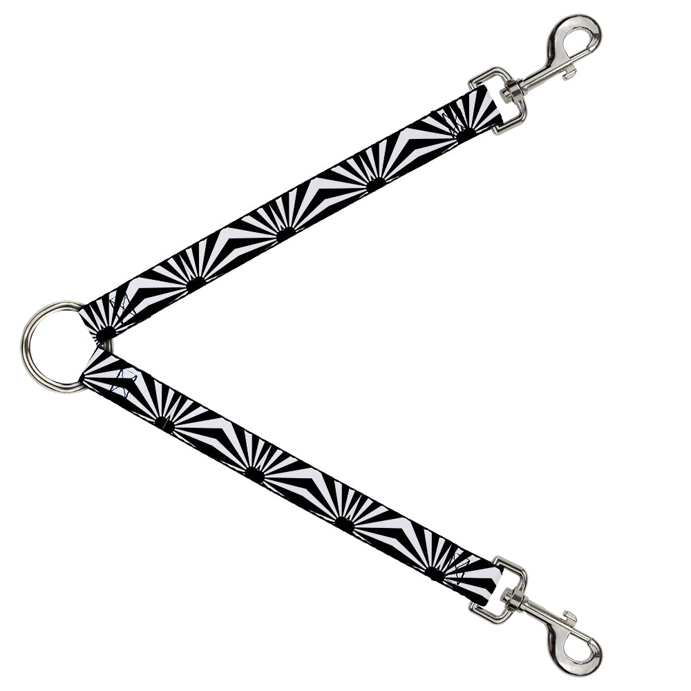 Dog Leash Splitter - Rising Sun White/Black Dog Leash Splitters Buckle-Down   