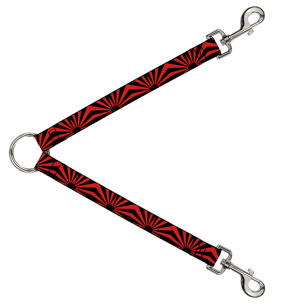 Dog Leash Splitter - Rising Sun Red/Black Dog Leash Splitters Buckle-Down   