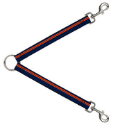 Dog Leash Splitter - Racing Stripe Navy/Orange Dog Leash Splitters Buckle-Down   