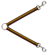 Dog Leash Splitter - Racing Stripe Brown/Gold Dog Leash Splitters Buckle-Down   