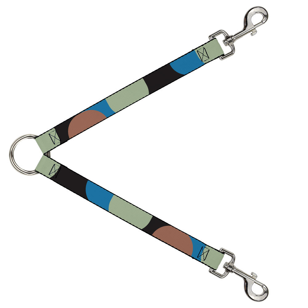 Dog Leash Splitter - Polka Dots CLOSE-UP Black/Blue/Sage/Brown Dog Leash Splitters Buckle-Down   