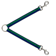 Dog Leash Splitter - Racing Stripe Navy/Bright Green Dog Leash Splitters Buckle-Down   