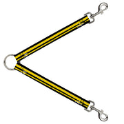 Dog Leash Splitter - Racing Stripe2 Weathered Black/Yellow Dog Leash Splitters Buckle-Down   