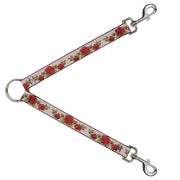 Dog Leash Splitter - Rose Trio/Leaves Pink Dog Leash Splitters Buckle-Down   