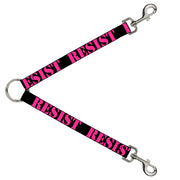 Dog Leash Splitter - RESIST Stencil Black/Pink Dog Leash Splitters Buckle-Down   
