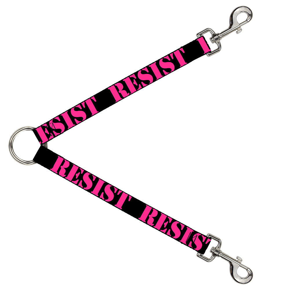 Dog Leash Splitter - RESIST Stencil Black/Pink Dog Leash Splitters Buckle-Down   