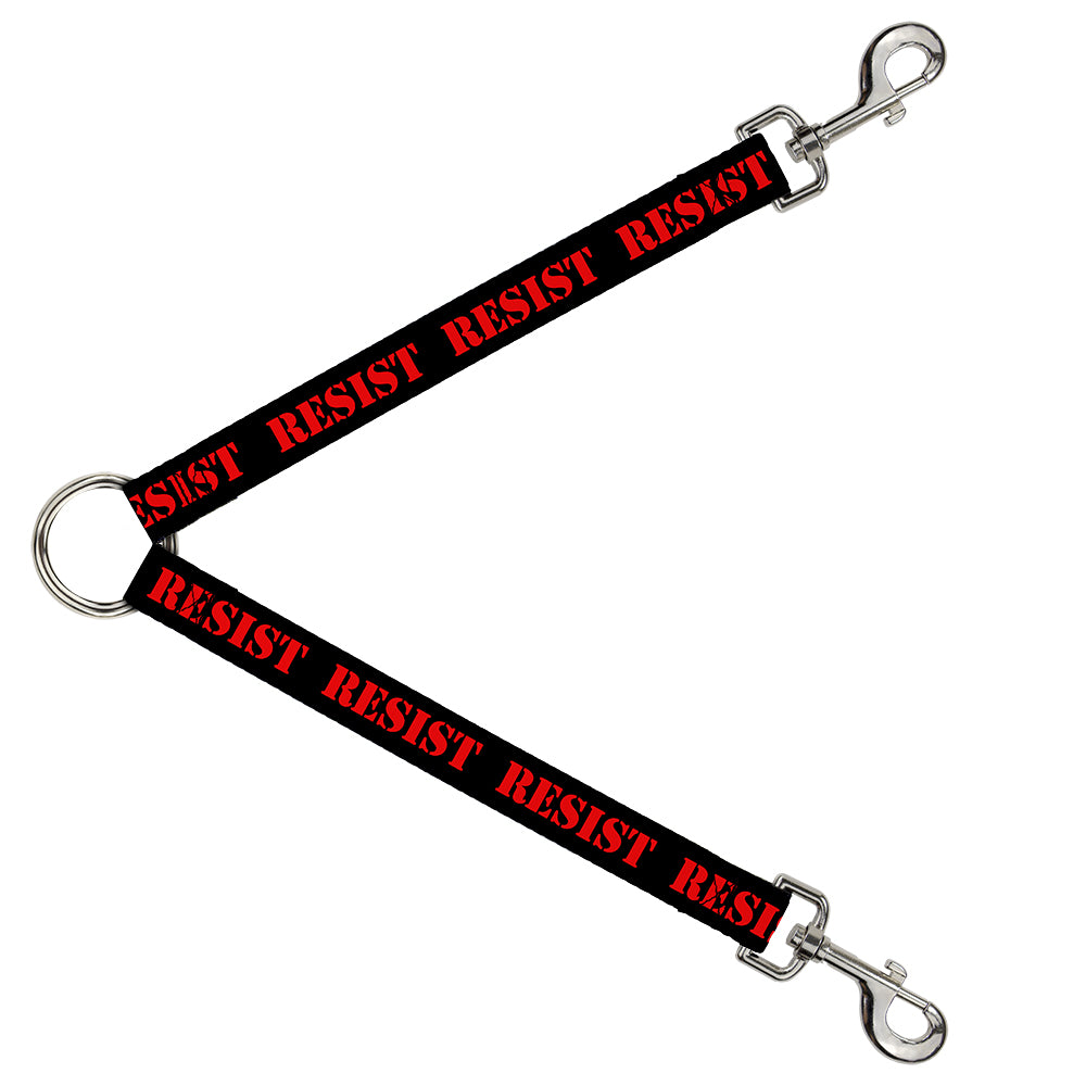 Dog Leash Splitter - RESIST Stencil Black/Red Dog Leash Splitters Buckle-Down   
