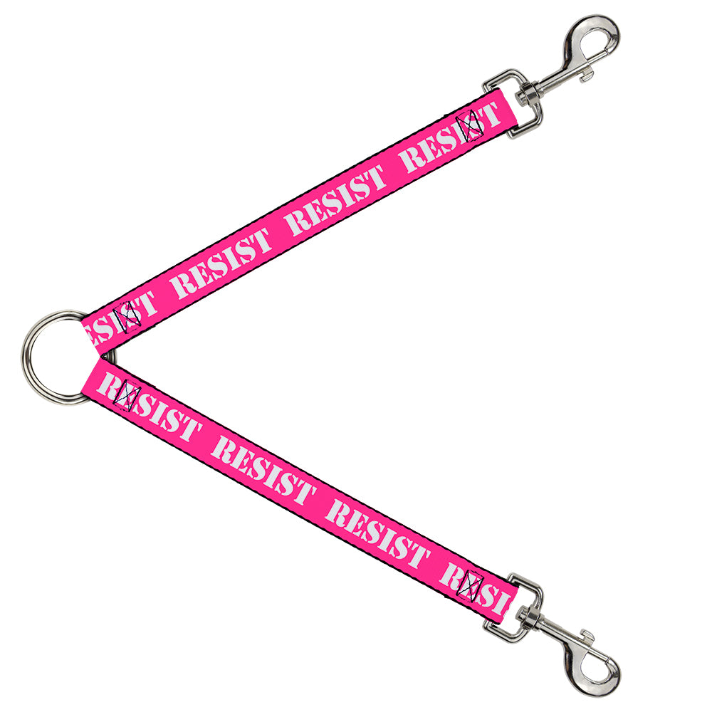Dog Leash Splitter - RESIST Stencil Pink/White Dog Leash Splitters Buckle-Down   