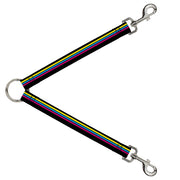 Dog Leash Splitter - Racing Stripes Black Yellow Blue Pink Dog Leash Splitters Buckle-Down   