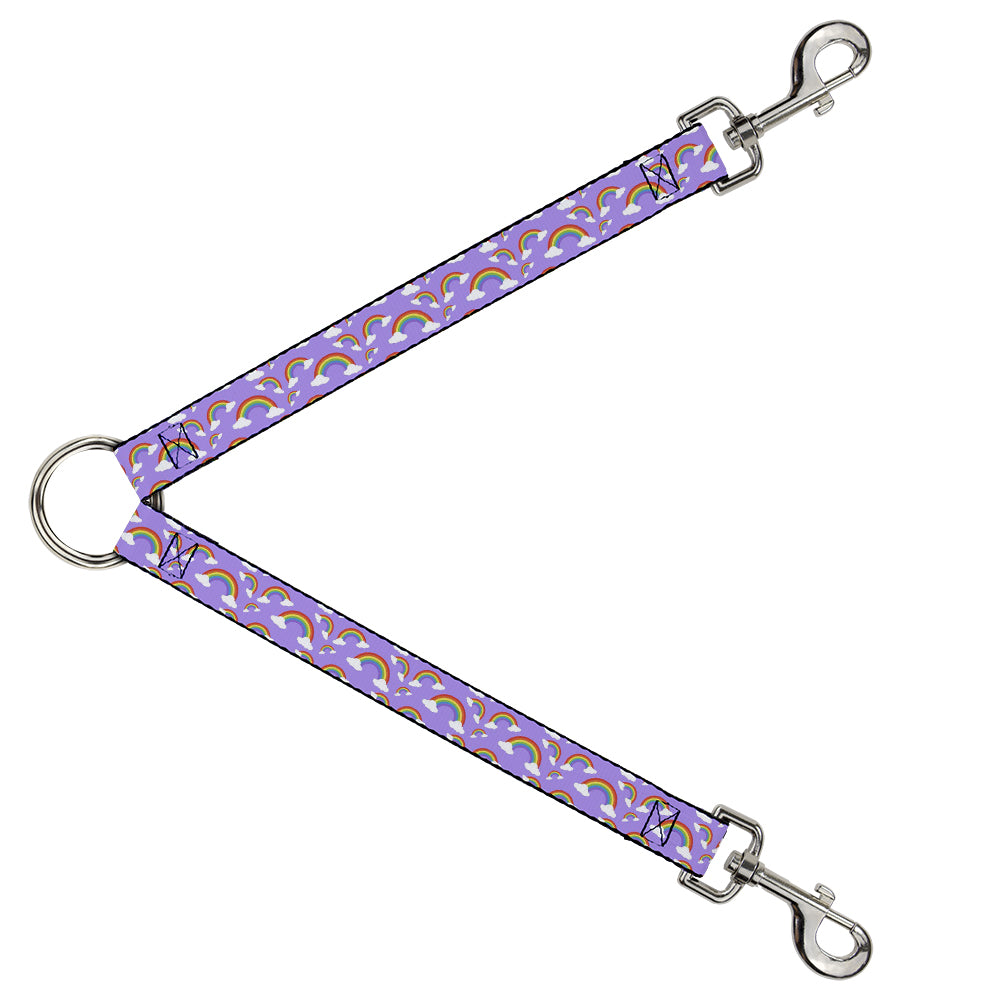 Dog Leash Splitter - Rainbows Scattered Lavender Dog Leash Splitters Buckle-Down   