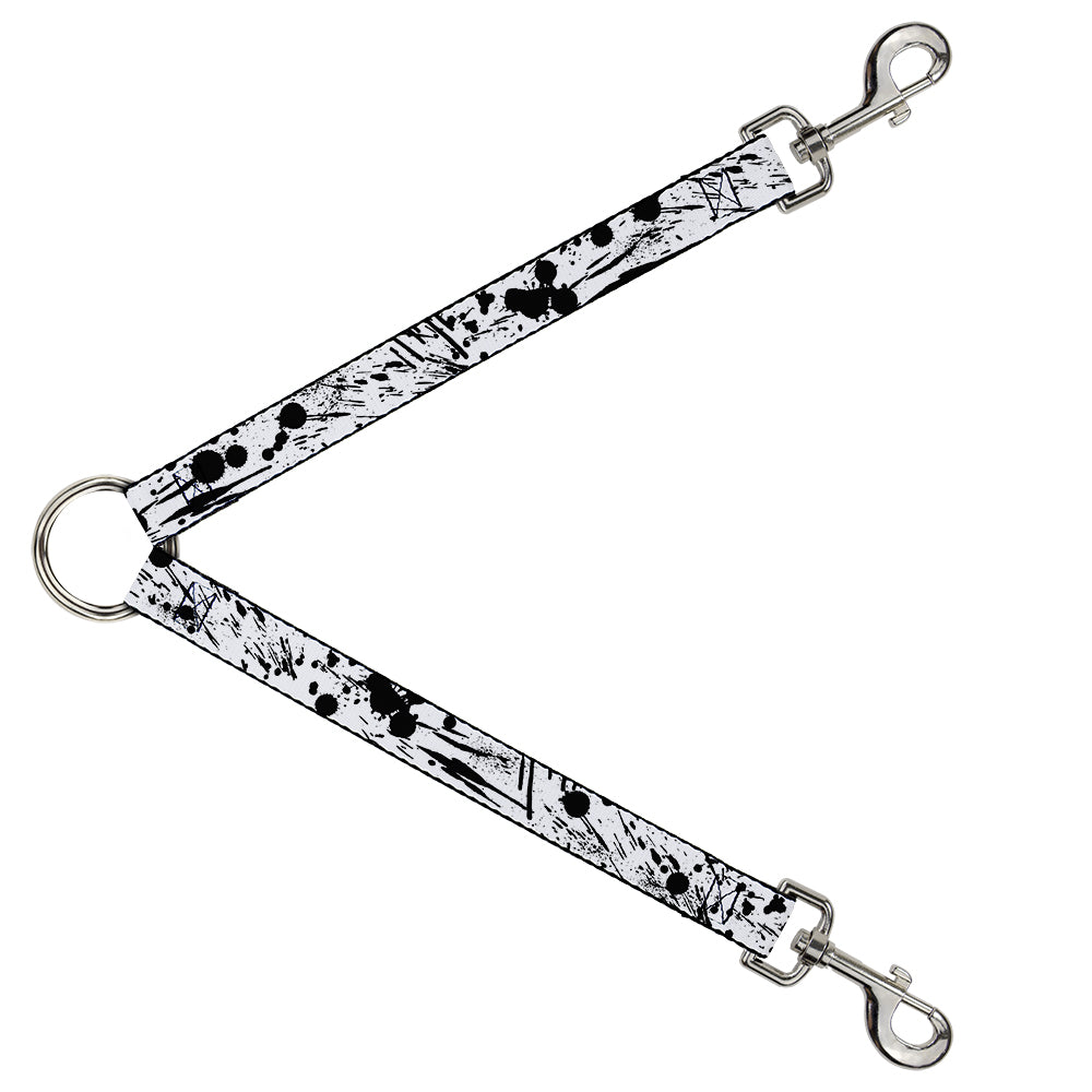 Dog Leash Splitter - Splatter White/Black Dog Leash Splitters Buckle-Down   