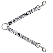 Dog Leash Splitter - Splatter White/Black Dog Leash Splitters Buckle-Down   