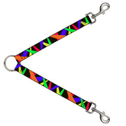 Dog Leash Splitter - Spotlight Black/Multi Neon Dog Leash Splitters Buckle-Down   