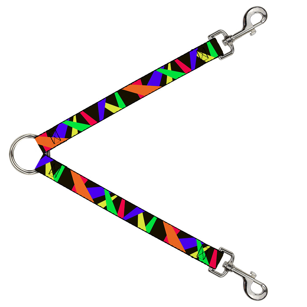 Dog Leash Splitter - Spotlight Black/Multi Neon Dog Leash Splitters Buckle-Down   
