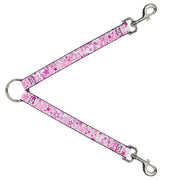 Dog Leash Splitter - Stargazer White/Pink Dog Leash Splitters Buckle-Down   