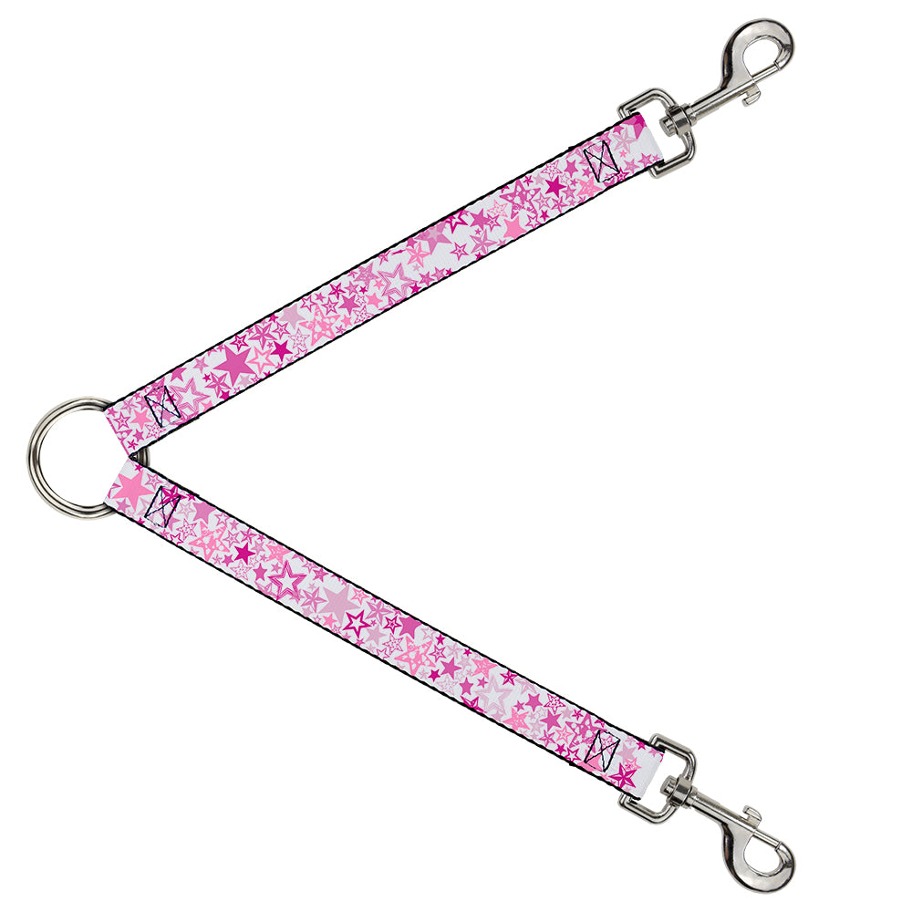 Dog Leash Splitter - Stargazer White/Pink Dog Leash Splitters Buckle-Down   